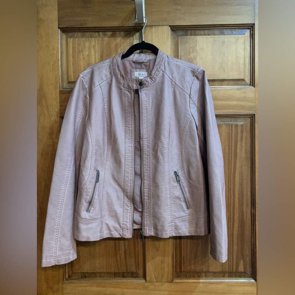 Women's Blush Leather Jacket